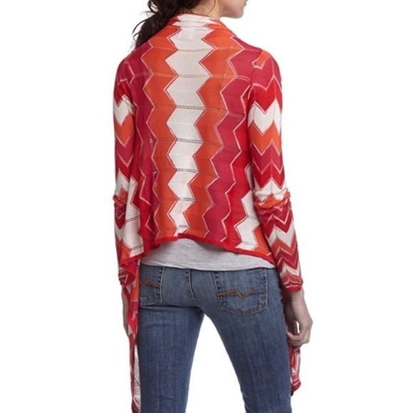 BCBGMaxAzria Women’s Chevron High Low Cardigan - Picture 12 of 12